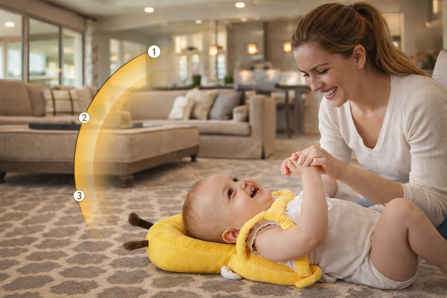 Bump Guard Baby Head Protector - Anti-Fall Safety Backpack